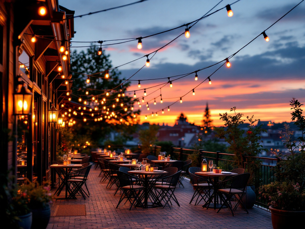 Elegant restaurant exterior